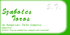 szabolcs toros business card
